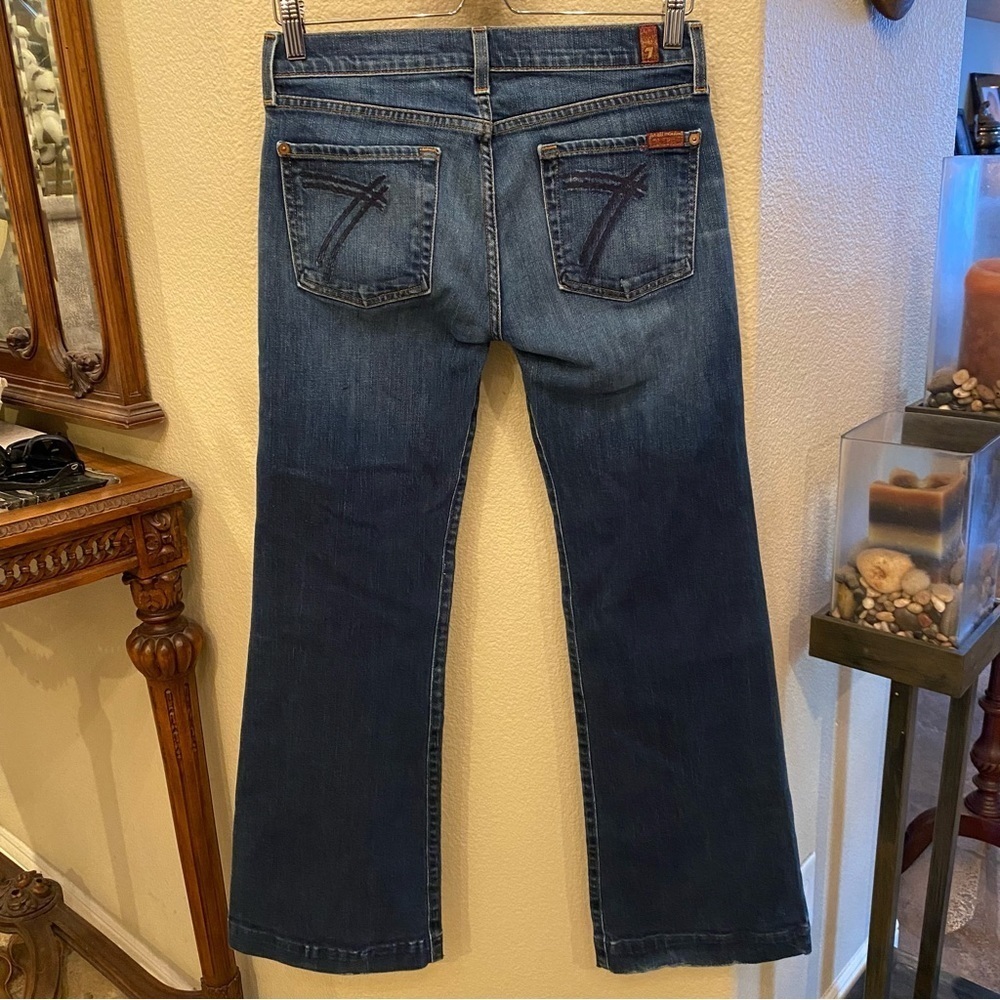 Vintage 7 For All Mankind Women Dojo Wide Leg Jeans Size 29-Fit Small
